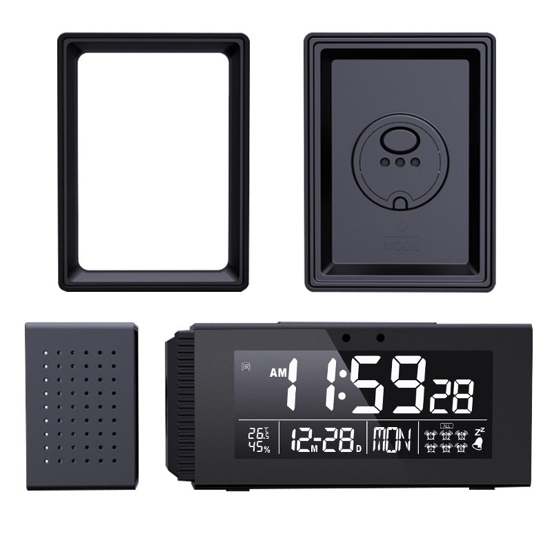 ABS Creative Radio Clock With Color Alarm Digital Alarm Clock Sound And Light Alarm IR Human Body Induction Colorful Night Light