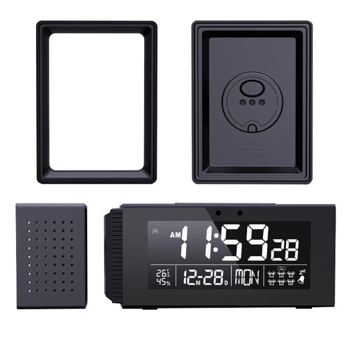 ABS Creative Radio Clock With Color Alarm Digital Alarm Clock Sound And Light Alarm IR Human Body Induction Colorful Night Light