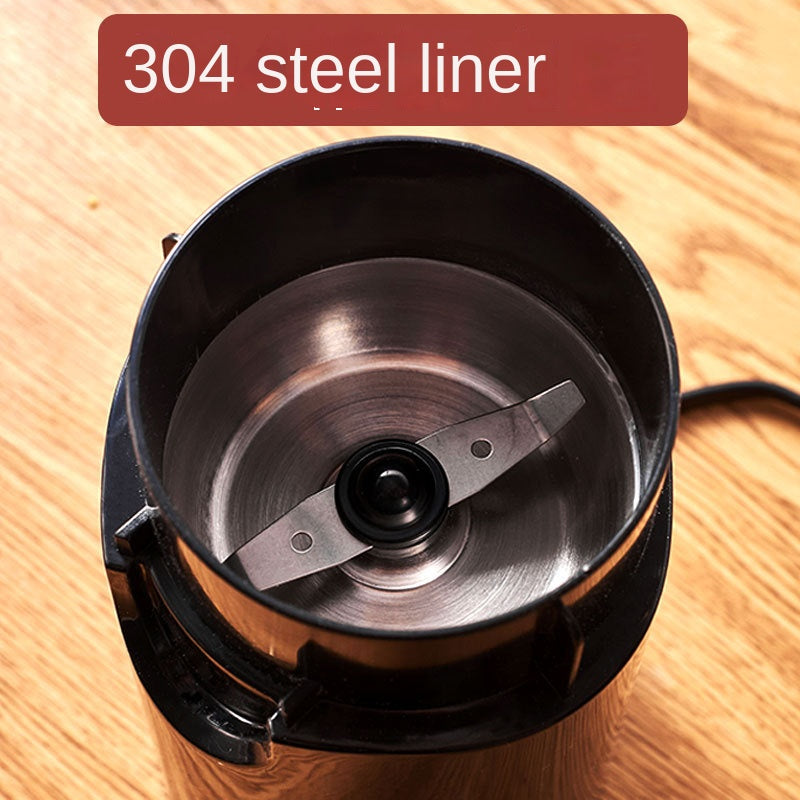 110V Portable Stainless Steel Coffee Bean Grinder Mini Electric Grinding Dry Grinder Grinder