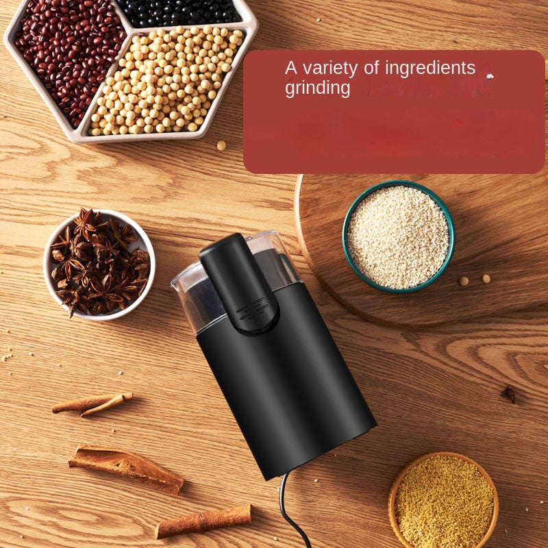 110V Portable Stainless Steel Coffee Bean Grinder Mini Electric Grinding Dry Grinder Grinder