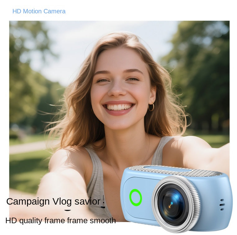 Thumb Action Camera, Portable, Magnetic, Chest-Mounted, With Flip-Up Screen, Ultra-Clear Image Recording, Multi-Functional Camera