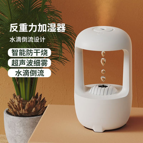 Black Technology Anti-gravity Humidifier Home Decoration Large-capacity Sprayer Water Droplets Backflow Small Night Light Atmosphere