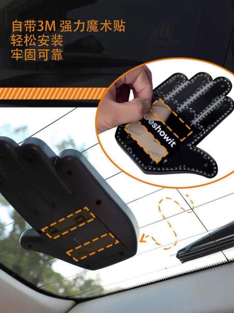 Vehicle-mounted Gesture Light, LED Decorative Light, Multi-function Warning Light, Anti-rear Collision Tail Light, Remote Control Interactive Palm Light