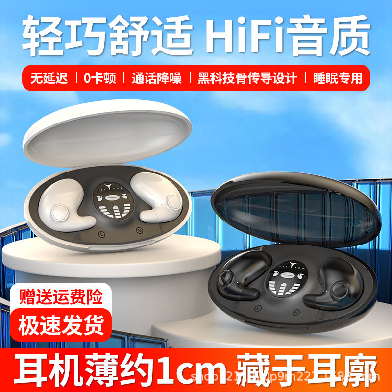 Cross-border New MD538 Sleep Bluetooth Headset Wireless Ear Bone Conduction Does Not Enter The Ear Long Endurance Dual Stereo