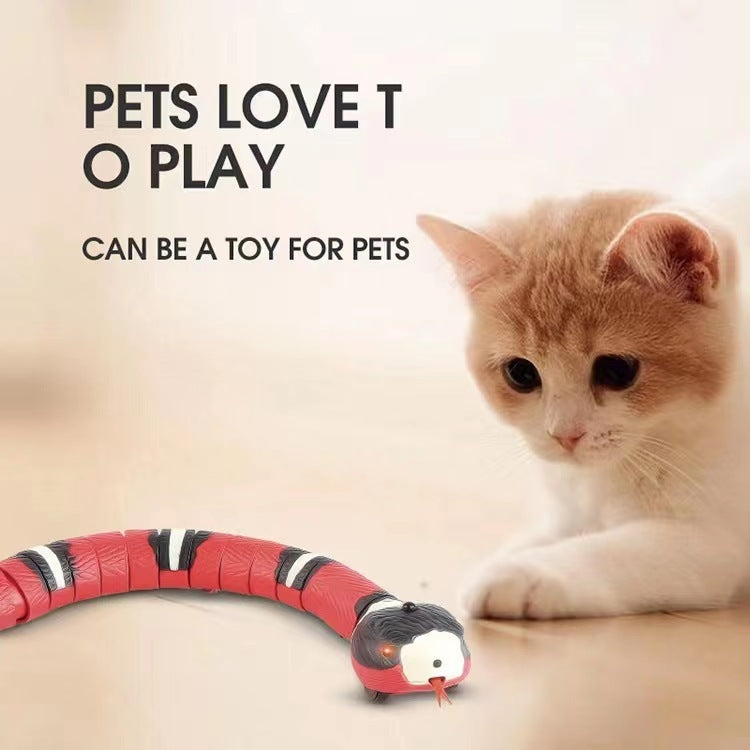 Electric Induction Obstacle Avoidance Toy Snake Children's Novelty Electric Simulation Snake To Tease Cats And Dogs Electric Snake Toy
