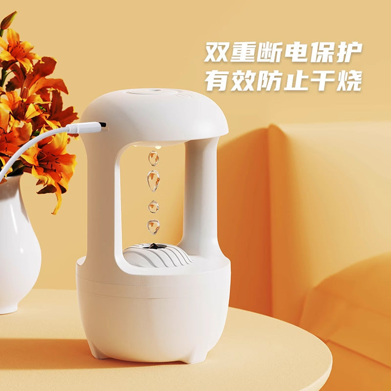 Black Technology Anti-gravity Humidifier Home Decoration Large-capacity Sprayer Water Droplets Backflow Small Night Light Atmosphere