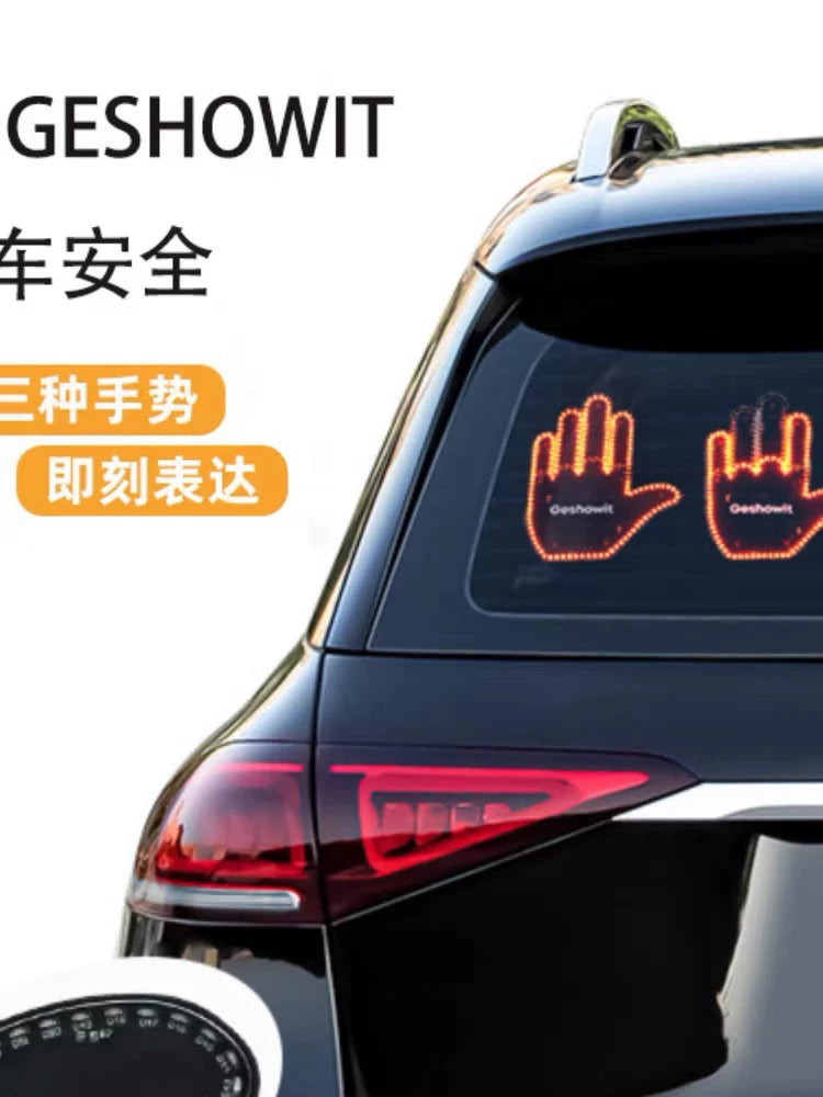 Vehicle-mounted Gesture Light, LED Decorative Light, Multi-function Warning Light, Anti-rear Collision Tail Light, Remote Control Interactive Palm Light