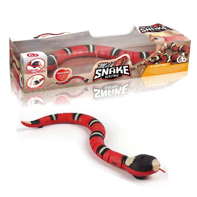 Electric Induction Obstacle Avoidance Toy Snake Children's Novelty Electric Simulation Snake To Tease Cats And Dogs Electric Snake Toy