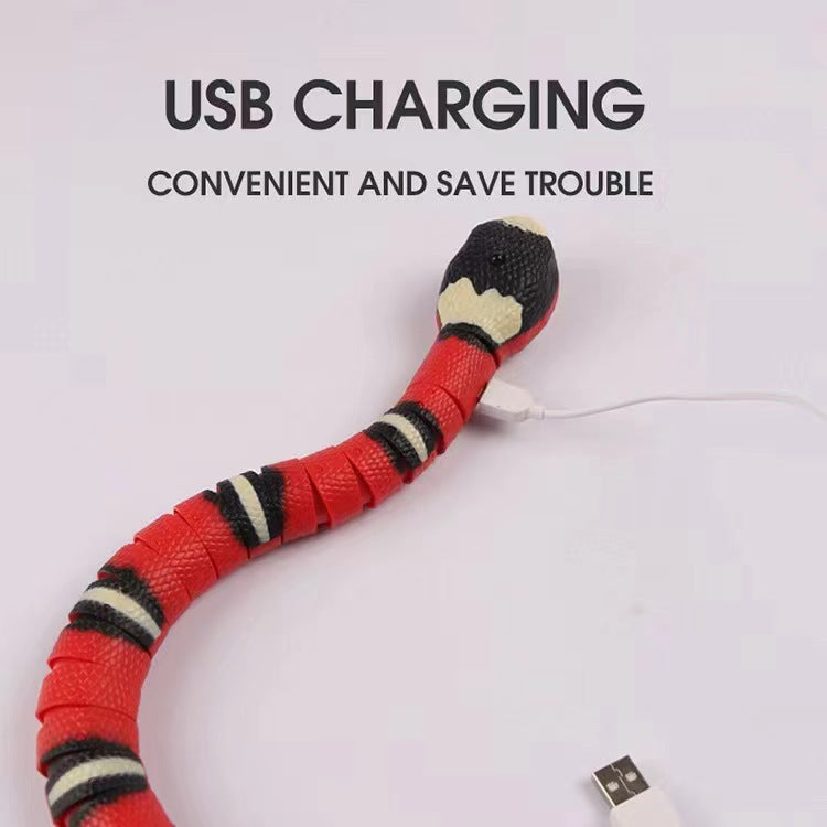 Electric Induction Obstacle Avoidance Toy Snake Children's Novelty Electric Simulation Snake To Tease Cats And Dogs Electric Snake Toy