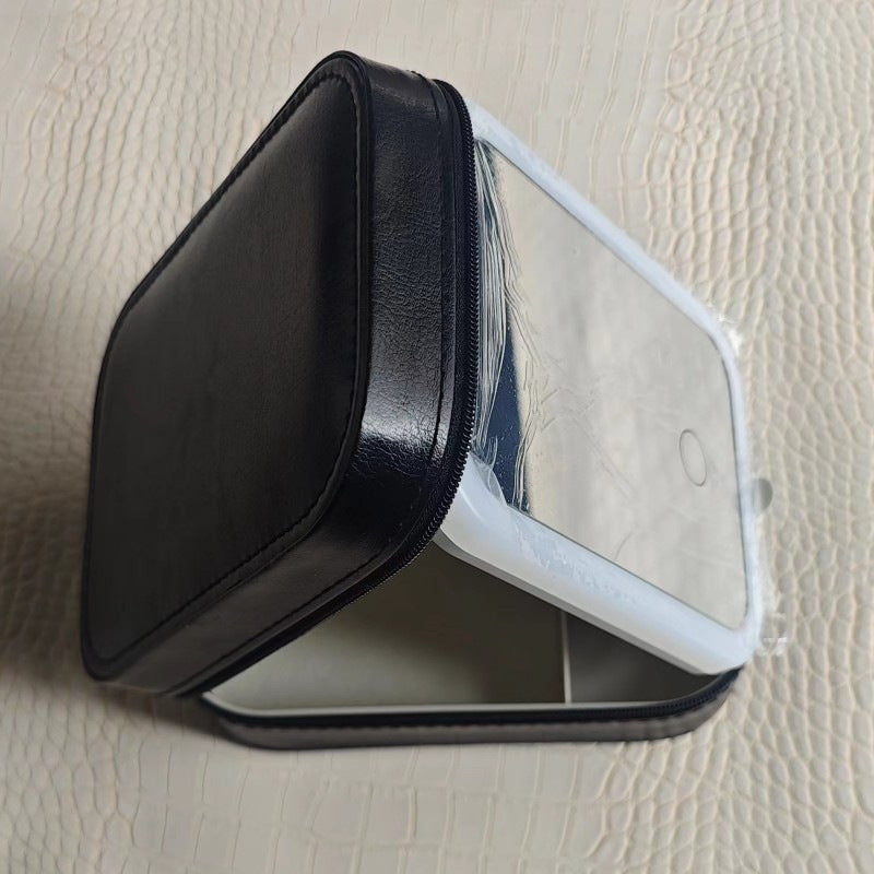 New High-level LED Single-sided Mirror Cosmetic Storage Bag Ins Wind Portable Variable Light Dressing Mirror
