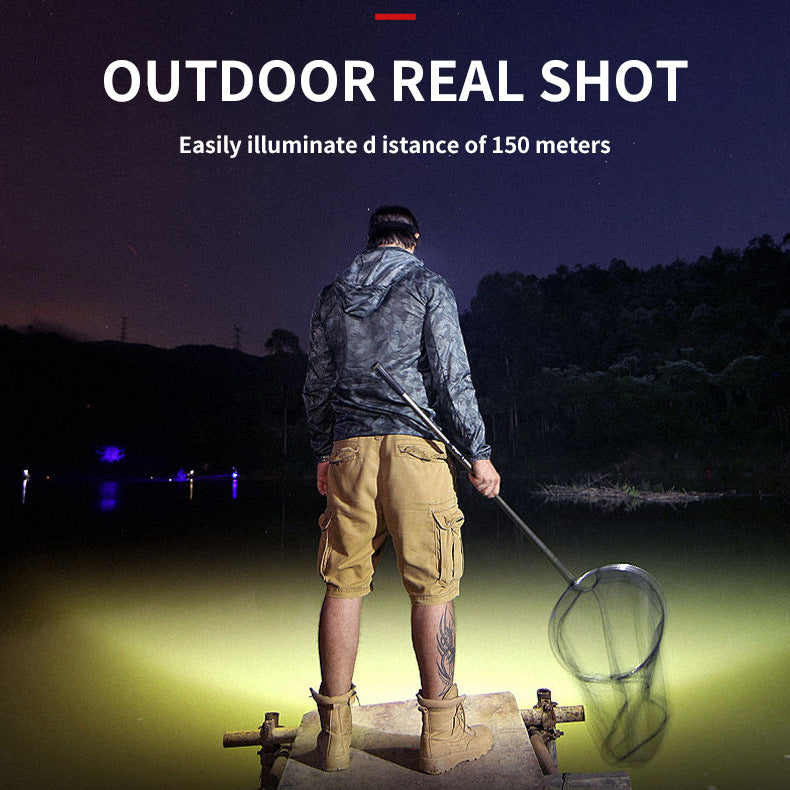 Outdoor USB Rechargeable Head-mounted Flashlight