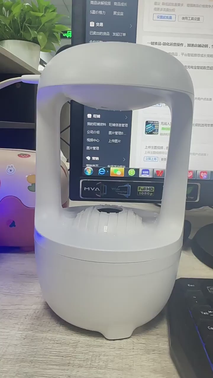 Black Technology Anti-gravity Humidifier Home Decoration Large-capacity Sprayer Water Droplets Backflow Small Night Light Atmosphere